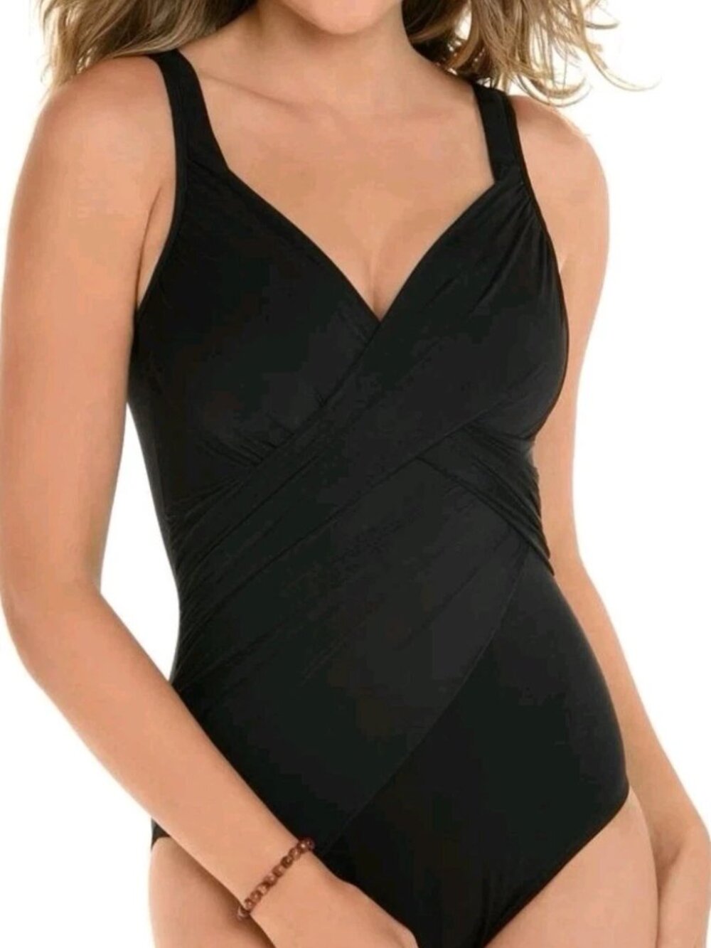 Miraclesuit   Revele One Piece swimsuit   Black Size 10   Style# 6516619  NEW